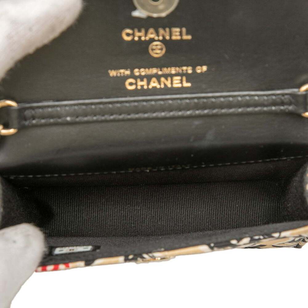 CHANEL Black Leather Logo Shoulder Bag - Picture 4 of 7